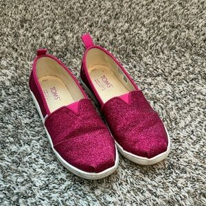 Kids Sparkly Fuchsia TOMS